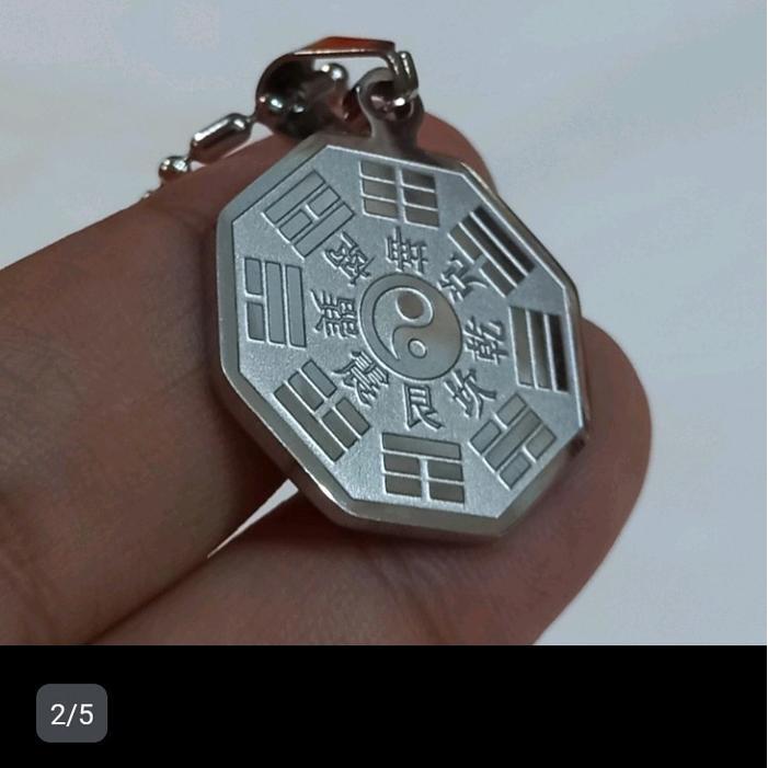 Kalung Fengshui Patkwa Pakua Titanium