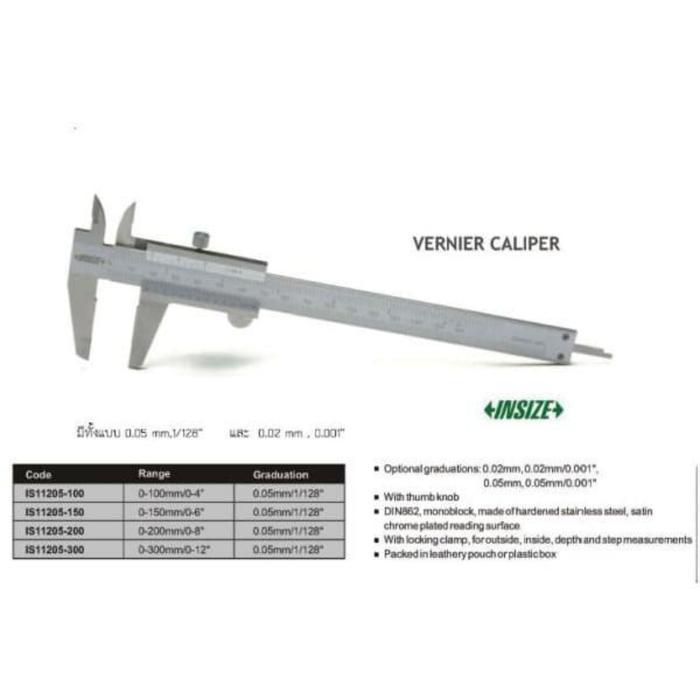 "New" Insize 1205-150S Vernier Caliper 6" 150mm sigmat jangka sorong