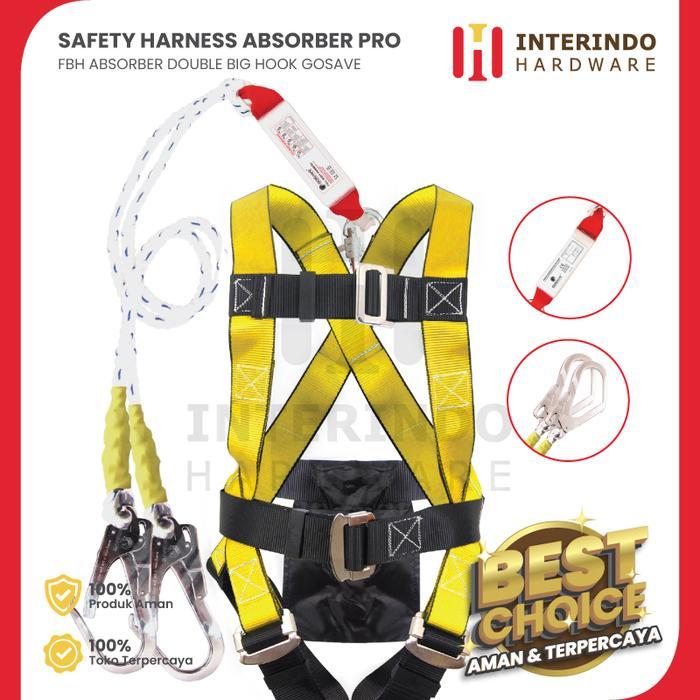 GOSAVE Safety Belt Full Body Harness Pro Double Hook Safety Premium Proyek Konstruksi Lengkap
