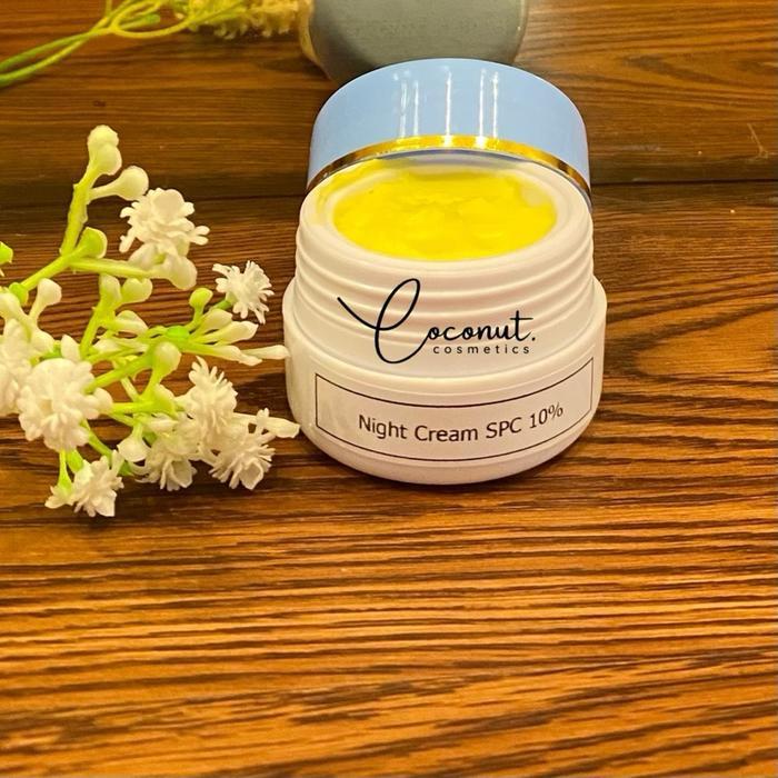 [ECER Night Cream Krim Malam dengan Kandungan Aktif 10% untuk Kulit Cerah - Night Cream Spc 10%