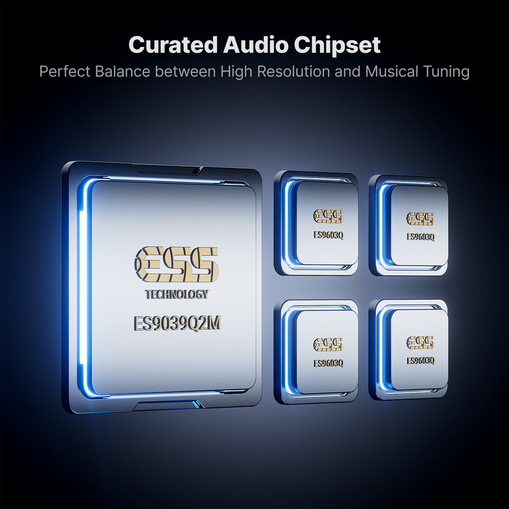 Fosi Audio MD3 Magnetic Headphone Dac Amp with LCD Screen ES9039Q2M Chip Protable Headphone