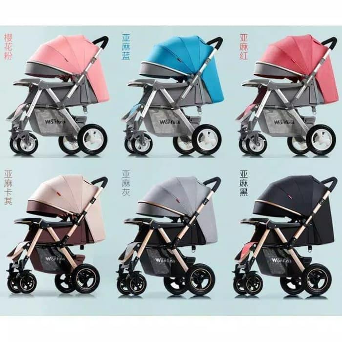 Stroller Baby Original Wonfus Stroller Baby Wonfuss Kreta Dorong PINK
