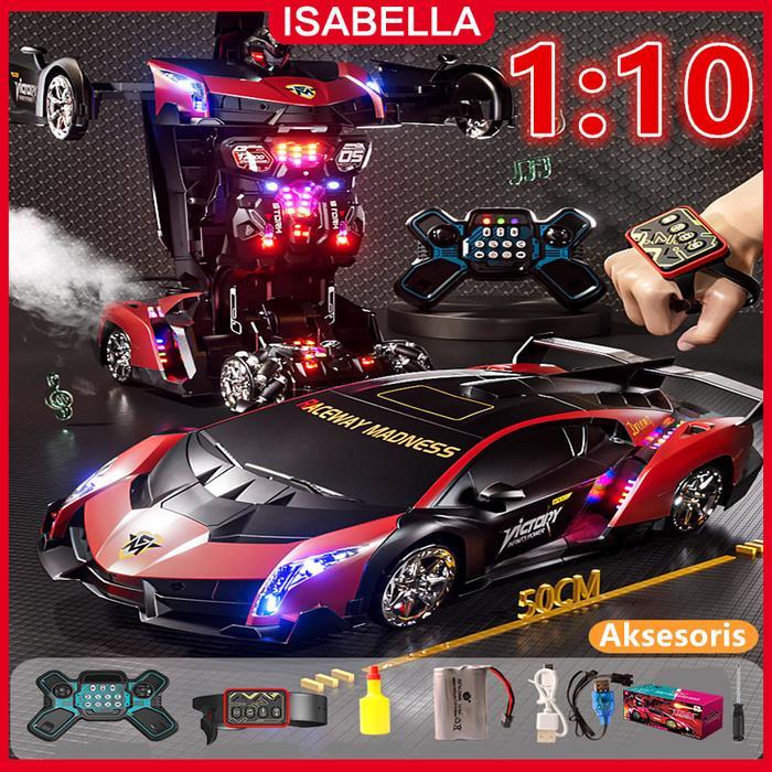 Isabella Mainan Mobil Remote Control / Rc Mobil Sport Car Robot Transform / Remote Deformation Robot
