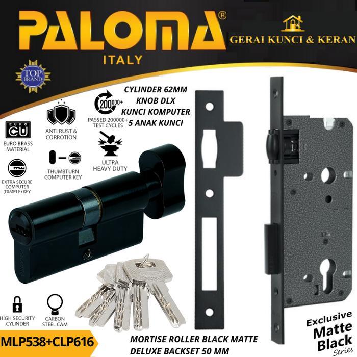 PALOMA MORTISE LOCK SET CYLINDER MLP 538 CLP 616 KNOB KUNCI BODY PELOR