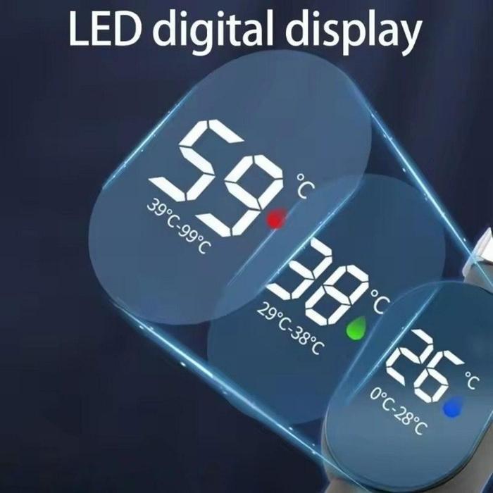 TERMOMETER AIR KERAN UNIVERSAL TERMOMETER SHOWER LED MONITOR SUHU AIR KERAN MANDI WATERPROOF TOUCH