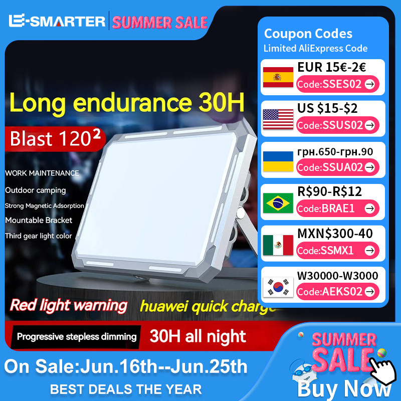 LED Camping Tent Light Rechargeable Searchlight High Power Outdoor Emergency Lighting Waterproof