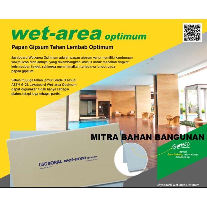 NEW Gypsum Wet Area jayaboard 9mm x 1200 x 2400 mm - Gypsum tahan air WR 9mm
