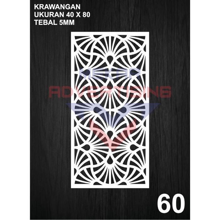 KRAWANGAN PVC BOARD / ORNAMEN PVC FOAM BOARD TEBAL 5mm Motif 60 - 95