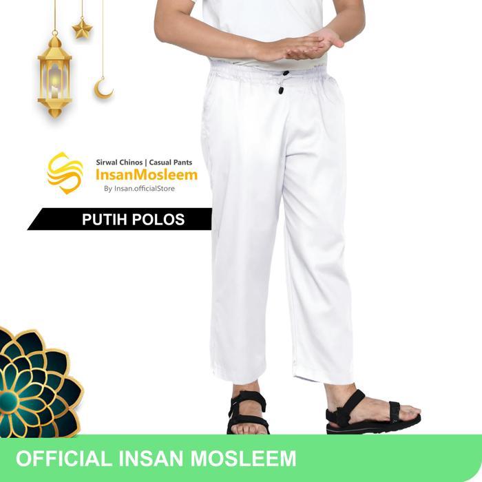 Sirwal Putih Polos Celana Sirwal Putih Polos Pria Bahan Tebal Lembut Model Casual Semi Formal Ukuran