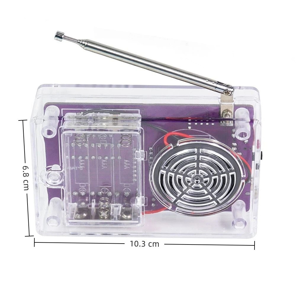 Adjustable Frequency DIY FM Radio Electronic Kit 87-108MHz Digital Display HU-017B Radio DIY Kit