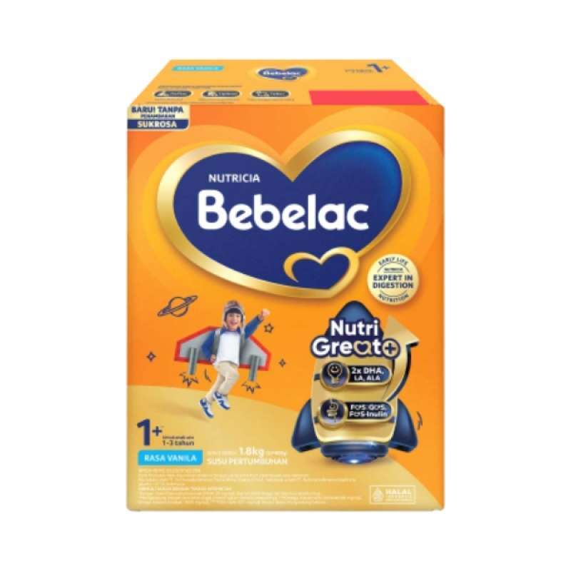 bebelac 1 + susu pertumbuhan vanilla 1,8 kg