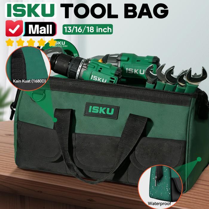 Krisbow Tools - Tool Bag Besar 13 16 18 Inch 1680D Kain Oxford Tas Perkakas Anti Air Tahan Lama