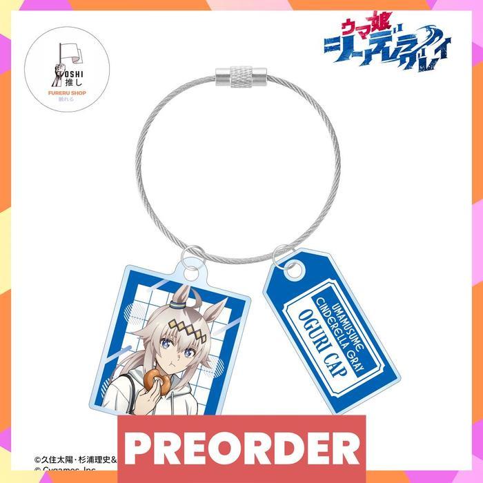 HOT SALE UMA MUSUME: CINDERELLA GRAY OGURI CAP DOUBLE WIRE ACRYLIC KEYCHAIN POP UP SHOP IN MARUI