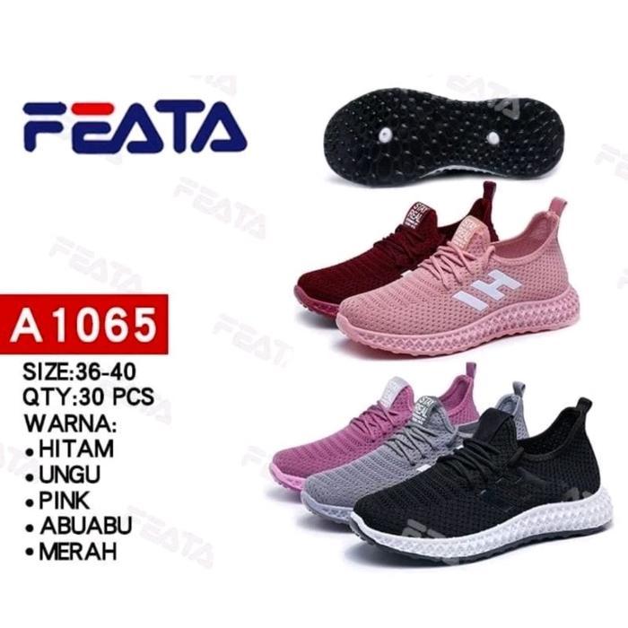 TERMURAH SEPATU WANITA SNEAKERS FEATA A 1065 ANTI SELIP KARET PROMO