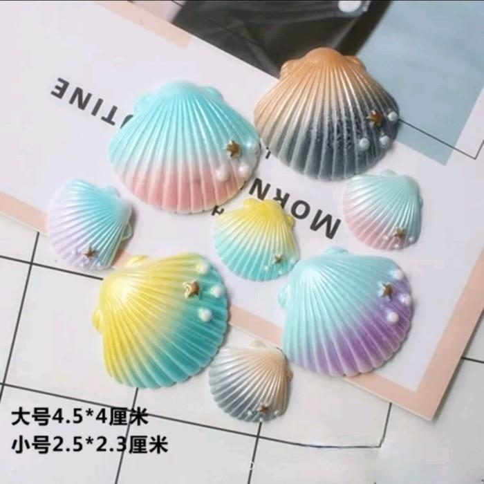 Topper Kerang Laut, Hiasan Kue Tema Laut, Mermaid, Hiasan Aquarium