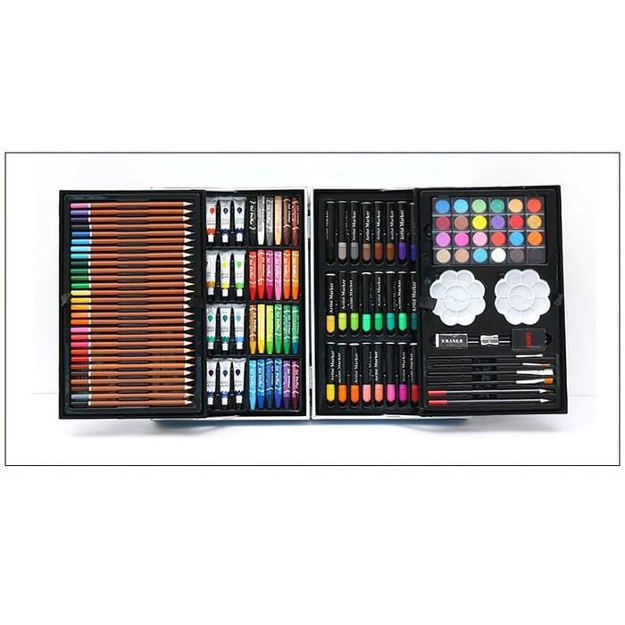 Premium Crayon Set Koper Premium Lengkap Komplit Besar Mewah 145 Pcs New Model Original