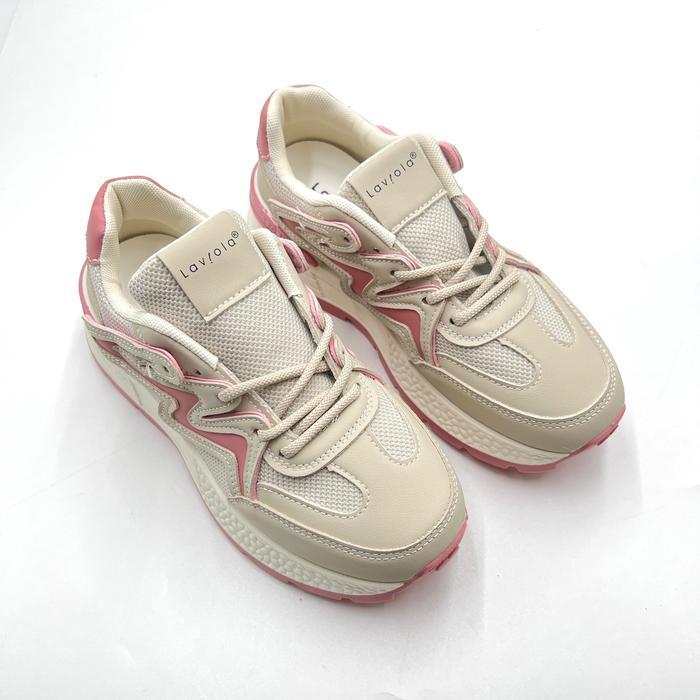 Laviola 4619LSY - Sneakers Casual Wanita Pink dan Blue - PINK, 37