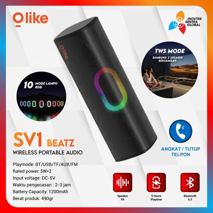 Goojodoq Aerofan - Sv1 Tws Bluetooth Speaker Portable - Garansi Resmi