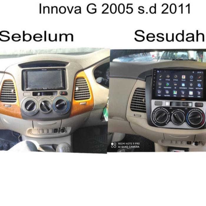 Frame Head Unit Toyota Innova Android 9 Inchi Innova 2005 - 2010