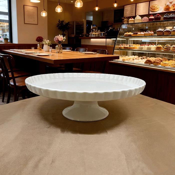 Cake Stand Porcelain Cake Plate With Stand Tatakan Kue Meja Kue 28 Cm