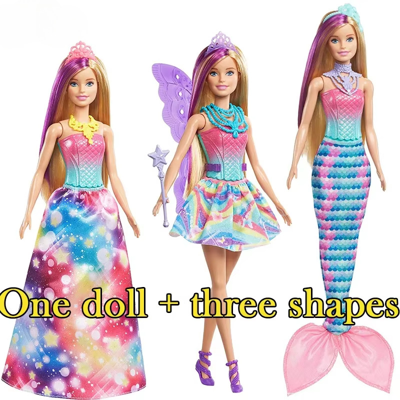 Genuine Barbie Doll Fairytale Fashion Toys for Girls Gifts Accessories Baby Toy Dolls Barbie Clothes