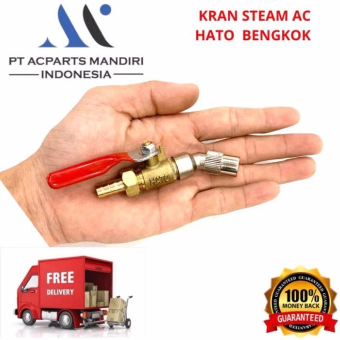 Nozzle steam ac bengkok plus kran hato