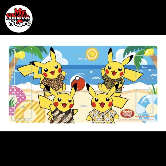 Playmat Pikachu Batik Pokemon Tcg