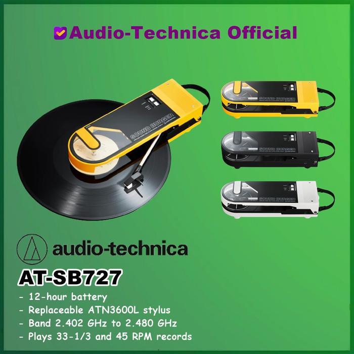 Audio Technica AT-SB727 SB 727 SB727 Sound Burger Portable BT Turntable - Hitam