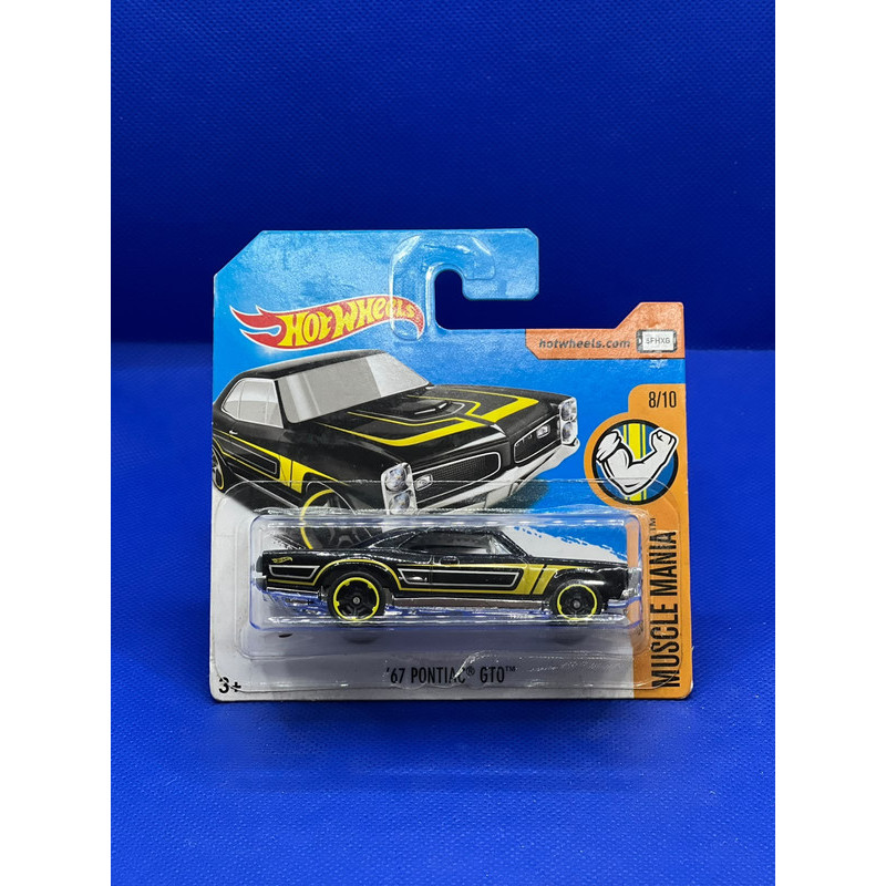 Hot Wheels 67 Pontiac GTO Black Short Card