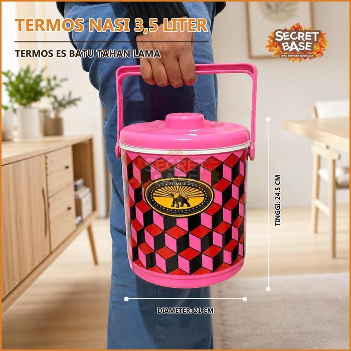 TERMOS NASI 3,5 LITER - TERMOS ES BATU TAHAN LAMA / RICE BUCKET / TEMPAT NASI 3,5L