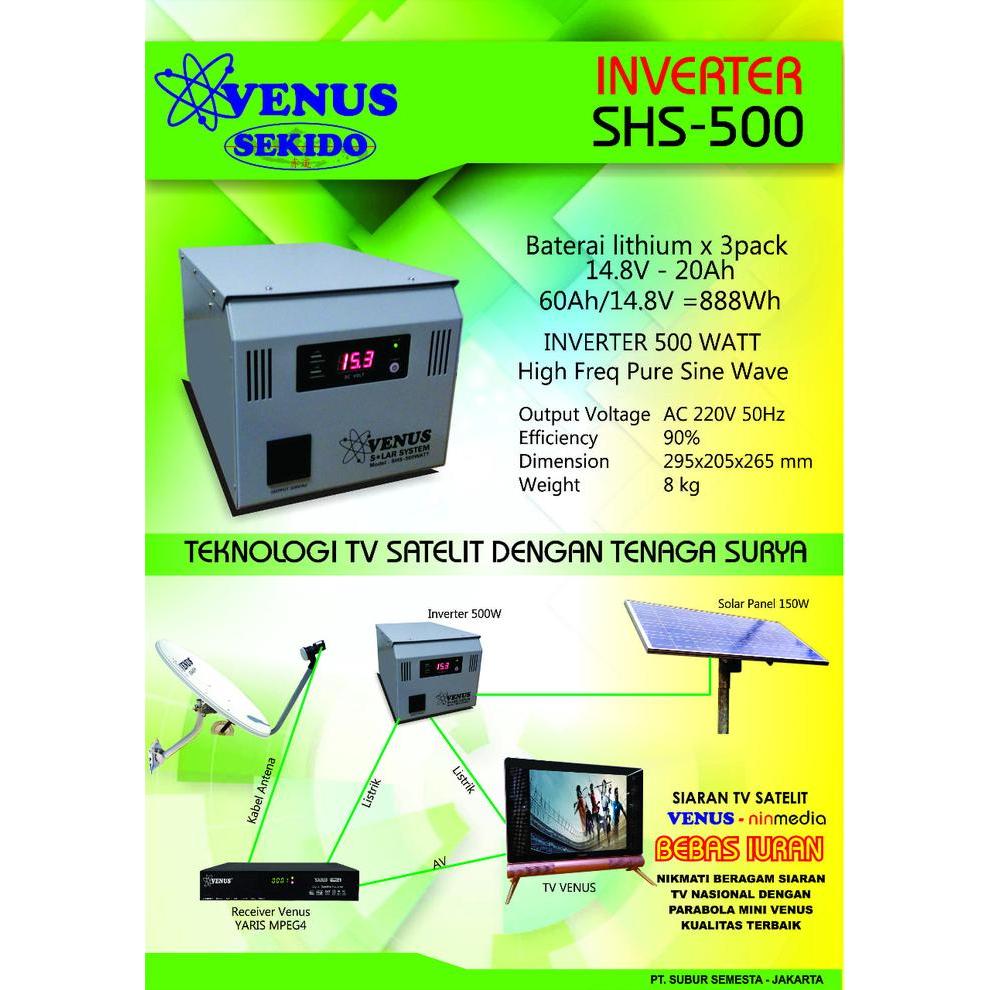 Venus Solar Home System 500Watt Output Ac-220V Shs 500W