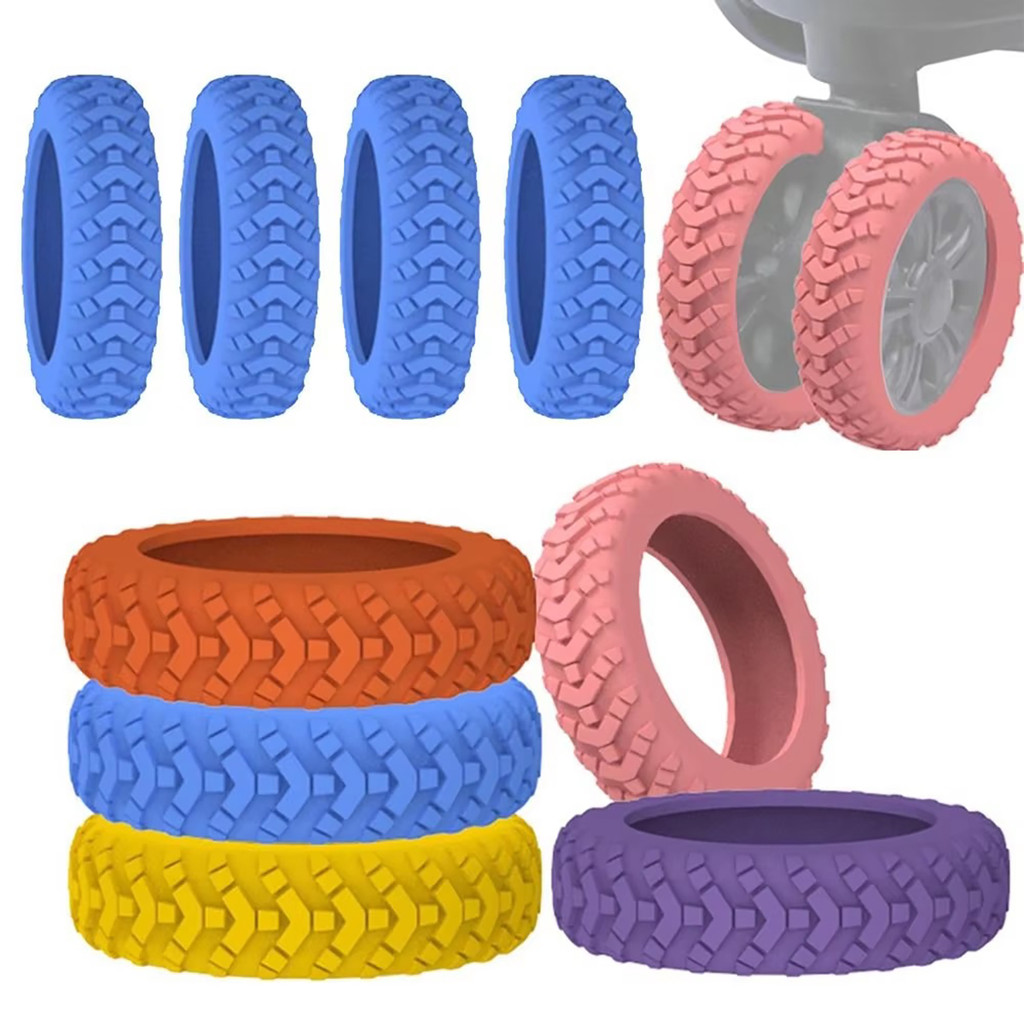8PCS Luggage Wheels Protector Silicone Wheels Caster Shoes Travel Luggage Suitcase Reduce Noise