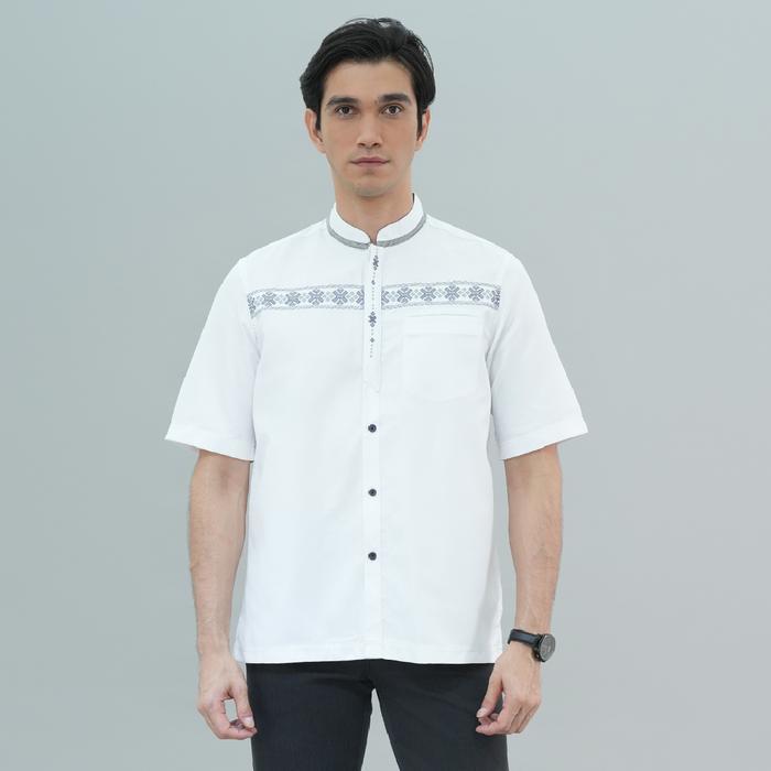 LGS Koko Regular Kemeja Koko Pria Lengan Pendek Motif Bahan Katun Regular Fit, Tersedia Motif 1 Ukur