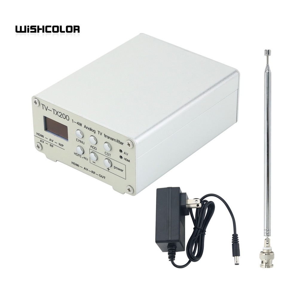 HamGeek TV-TX200 VHF/UHF Analog TV Transmitter Support HD/AV Input Analog Signal Transmitter with