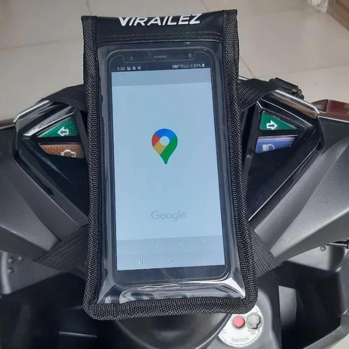 Original HOLDER HP MOTOR ADA LUBANG CAS HOLDER HP OJEK ONLINE WATERPRFOOF