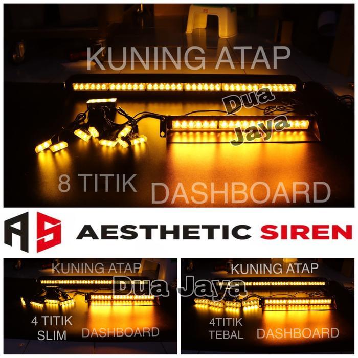 Original PAKET STROBO ATAP STROBO DASHBOARD STROBO GRILL KUNING ATAU ORANGE