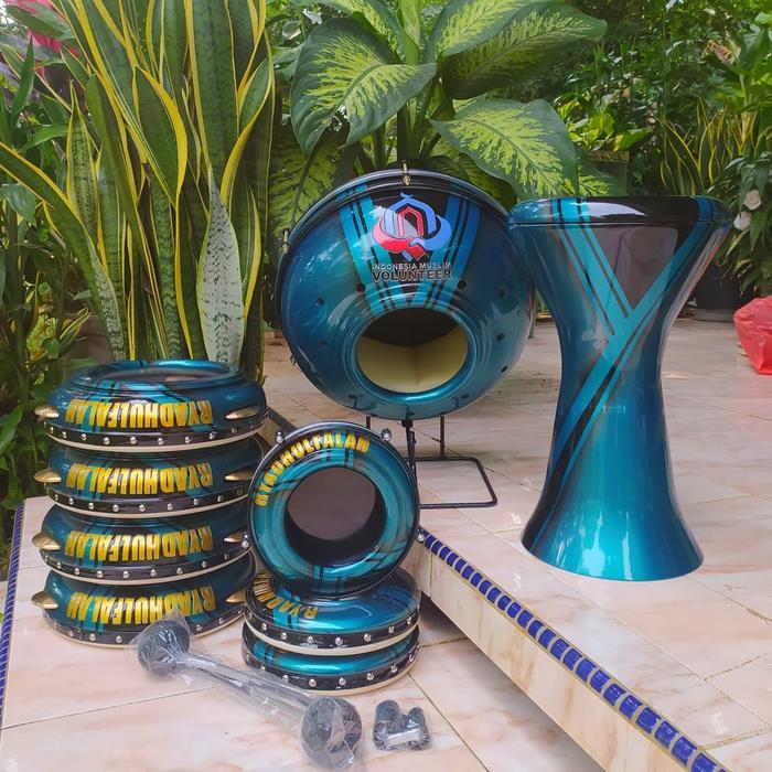 Alat Musik Rebana Hadroh Banjari Jepara 1 Set Lengkap Terbang Troso