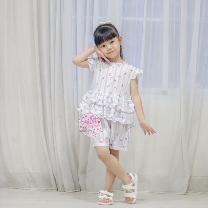 Premium Owlet - Oneset Erica - Setelan Anak Perempuan - Setelan Rayon - Baju Anak Perempuan - Baju