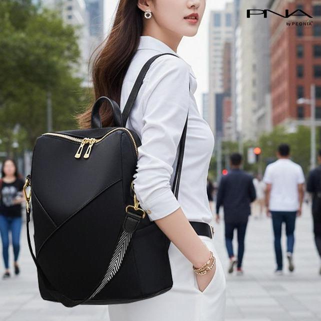 Elizabeth - Hyesun Water Resistant Tas Ransel Wanita Import Korea Style Unisex Laptop 14 Inch
