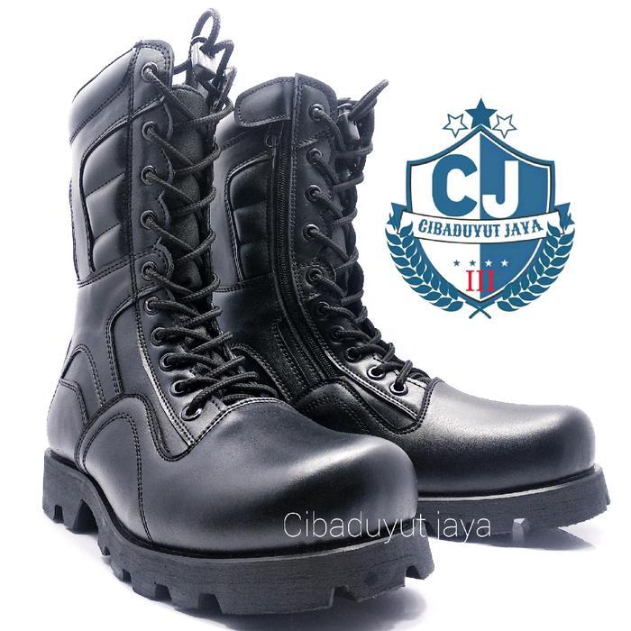 Cibaduyut Jaya Sepatu PDL Hitam TNI Polri Outsole Radial Security Press Mesin Tactical Tinggi
