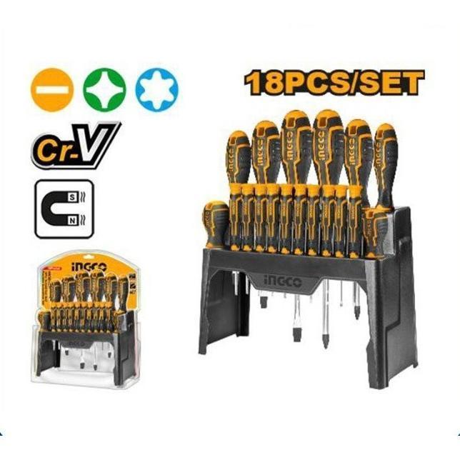 Ingco HKSD1828 18 Pcs Screwdriver Precision Set Obeng Presisi Jam