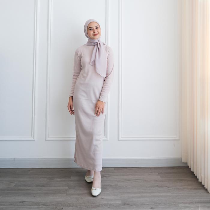 Promo Yeppuoutfit Anzel Inner Manset Dress Tangan Panjang Leher Tinggi Turtleneck - Dalaman Long