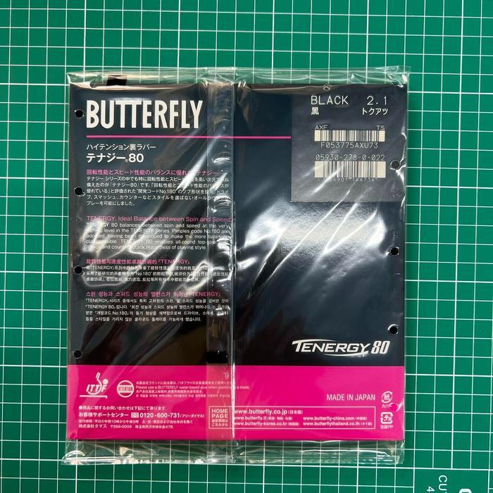 Karet Butterfly Tenergy 80 Japan