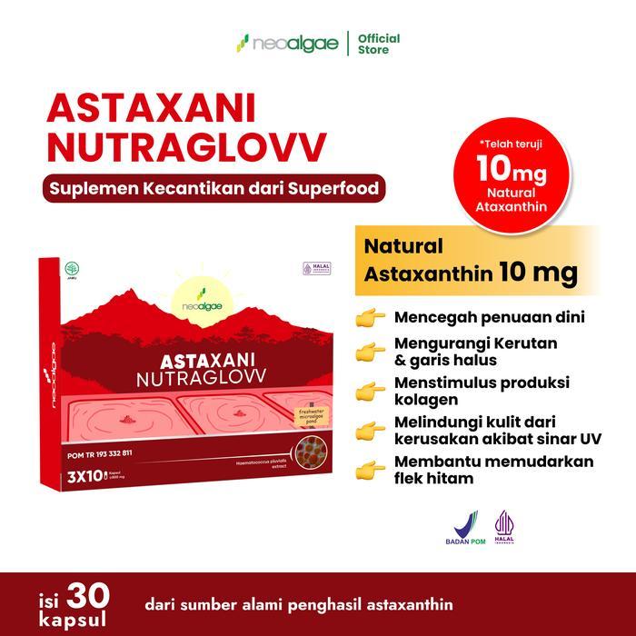 Promo Suplemen Kecantikan Astaxani Nutraglow - Natural Astaxanthin 10 Mg - Nutrisi Alami Mencerahkan