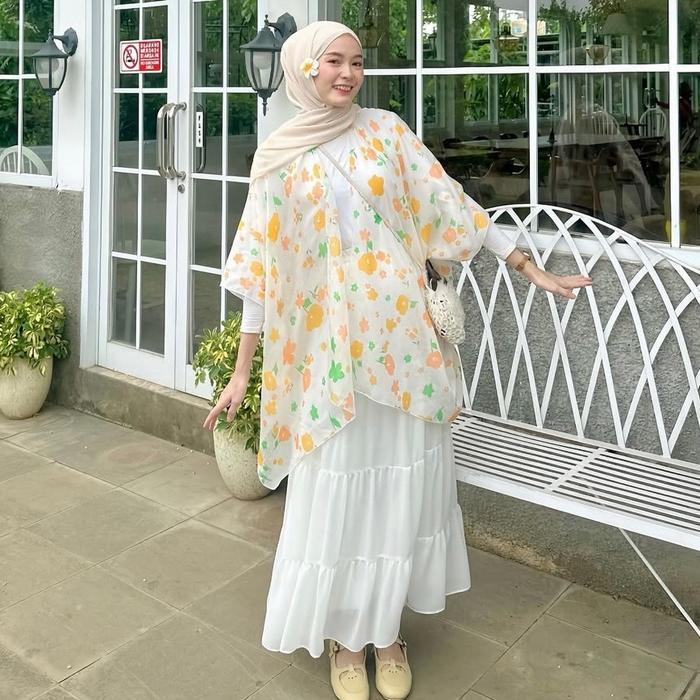 Kyomi Outer-Outer Wanita-Outer Bunga-Outer Motif