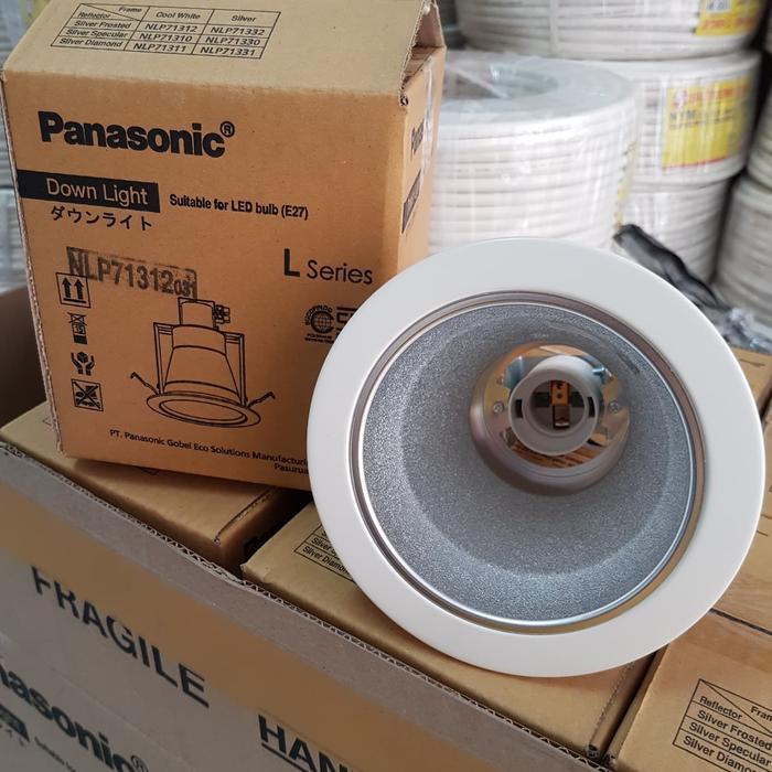 Downlight 4 inci frosted reflector lis putih model NLP71312 untuk plafon
