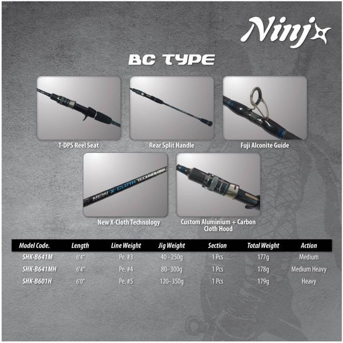 (PROMO) NINJA SHURIKEN JIGGING ROD JORAN PANCING