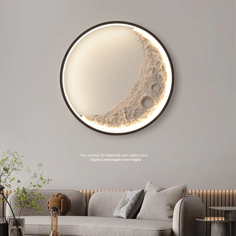 Modern Moon LED Wall Light Corridor Background LED Wall Lamp Living Room Bedroom Decoration Bedside