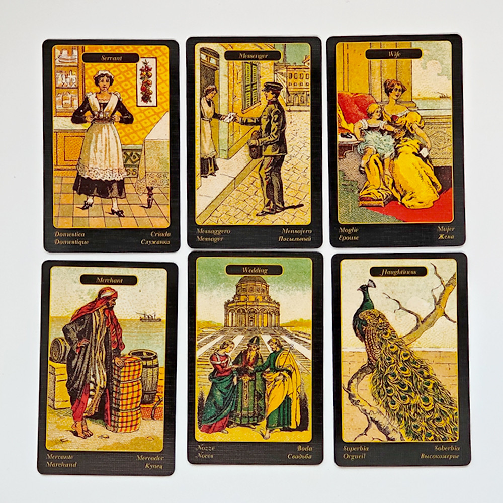 9*6cm Gypsy Oracle Deck English and Spanish Edition 52 Pcs Oracle Cards Printed on 350GSM