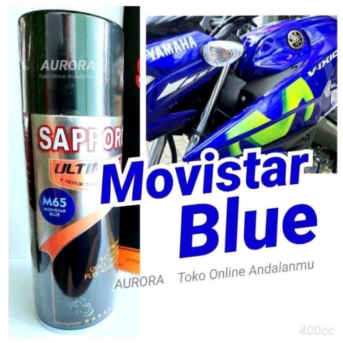 Cat Pilox Motor Tahan Bensin Warna Biru Movistar 400cc